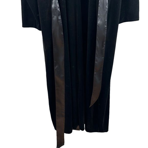 Standards & Practices Womens Freya Coat Dress Black 2X Polyester Blend Maxi Wrap - Picture 7 of 12